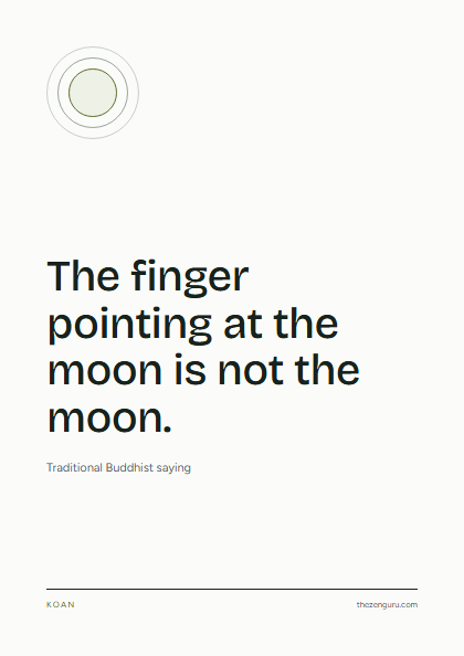 Poster: The finger pointing at the moon