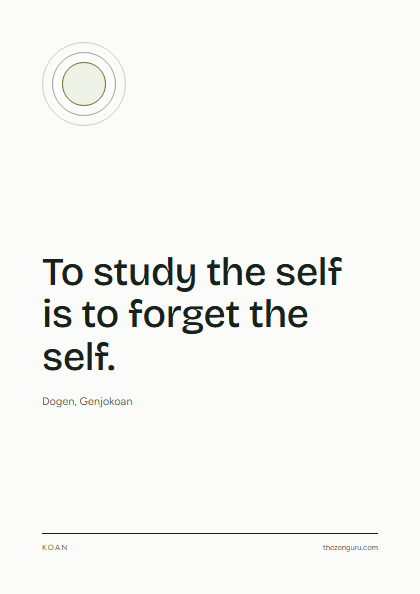 Poster: To study the self is to forget the self