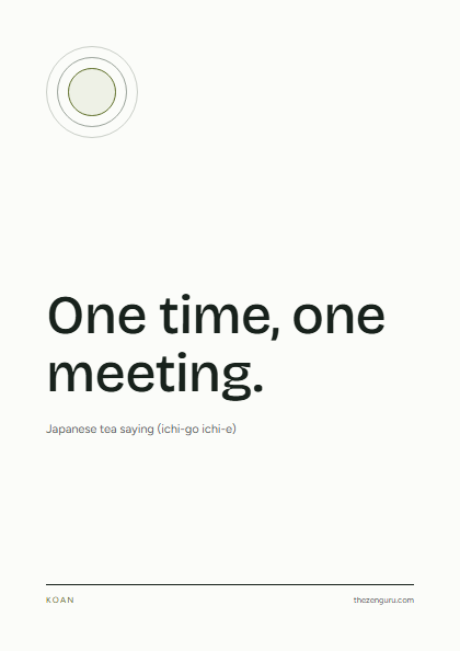 Poster: One time, one meeting