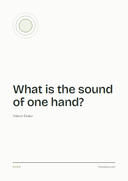Poster: What is the sound of one hand?