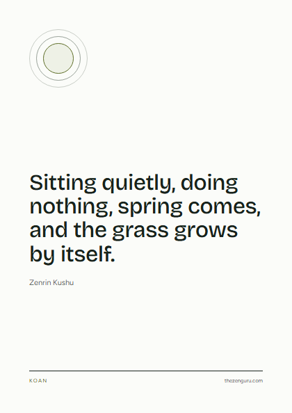 Poster: The grass grows by itself
